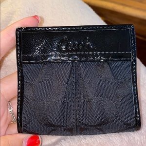 Brand new coach black mini wallet